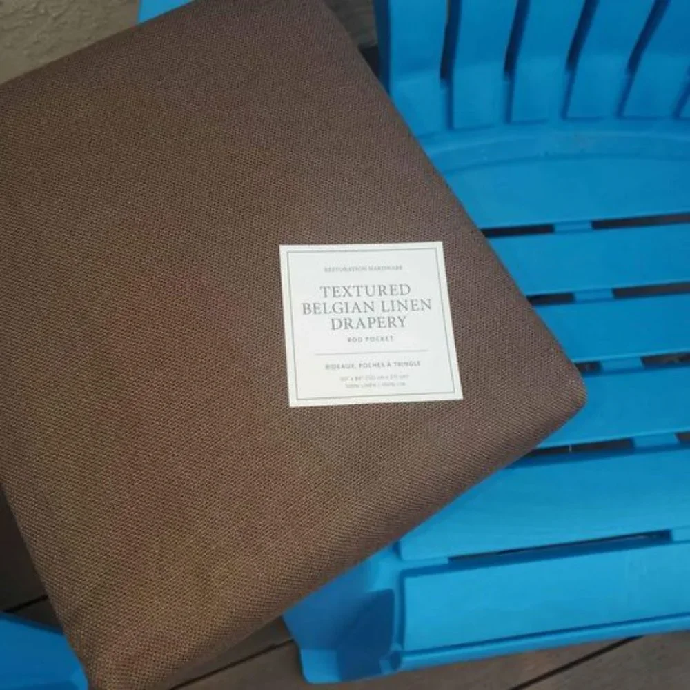 Belgian Linen Drapes, Chocolate; Restoration Hardware